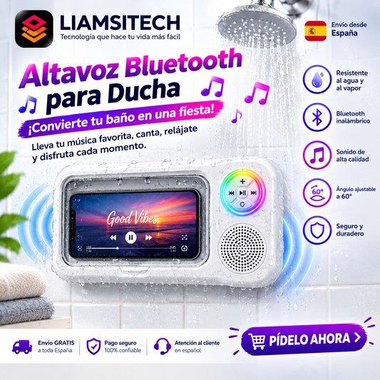 Altoparlante Bluetooth impermeabile per doccia | LIAMSITECH