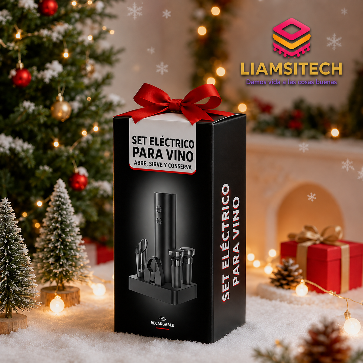 Set Elettrico per Vino 5 in 1 | Cavatappi Automatico + Accessori