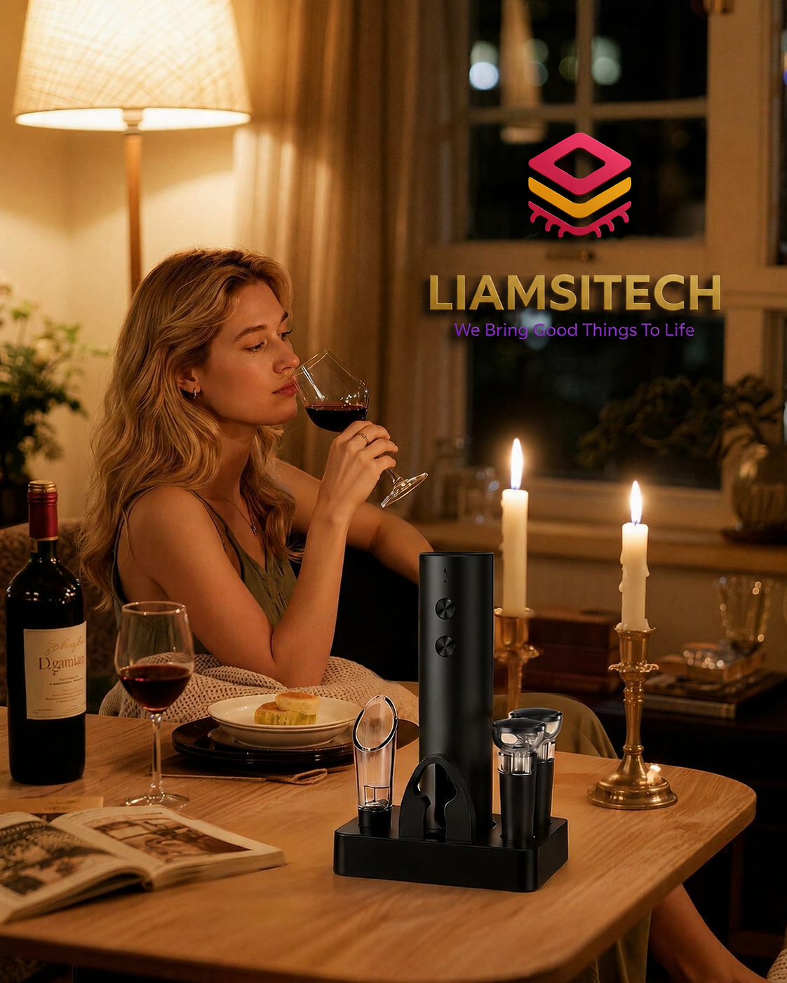 Set Elettrico per Vino 5 in 1 | Cavatappi Automatico + Accessori